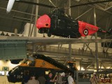 Airspace_015 - a westland Wessex on the ground and a Westland Whirlwind hanging above