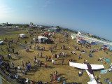 Crowd scene at Margate from Phantom quadcopter