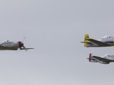 PE_024 - three vintage aircraft together, T28, Mustang and Sea Fury