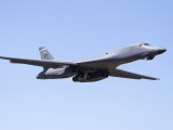 RIAT2006_026 - A slow flyby of the B1B with wings swept forward