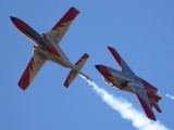 RIAT2006_049 - two of the Spanish team (Patrulla Aquila) roll over each other