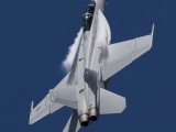 RIAT2006_072 - the F18 Super Hornet pulling some serious G's