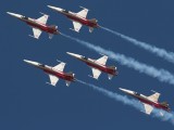 RIAT2006_078 - the Patrouille Suisse rolling around the skies