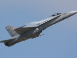 RIAT2006_086 - the same F18 in a tight high G pull with the pilot watching the crowd