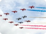IMG_2182 - Red Arrows anniversary flypast with one each of the top teams